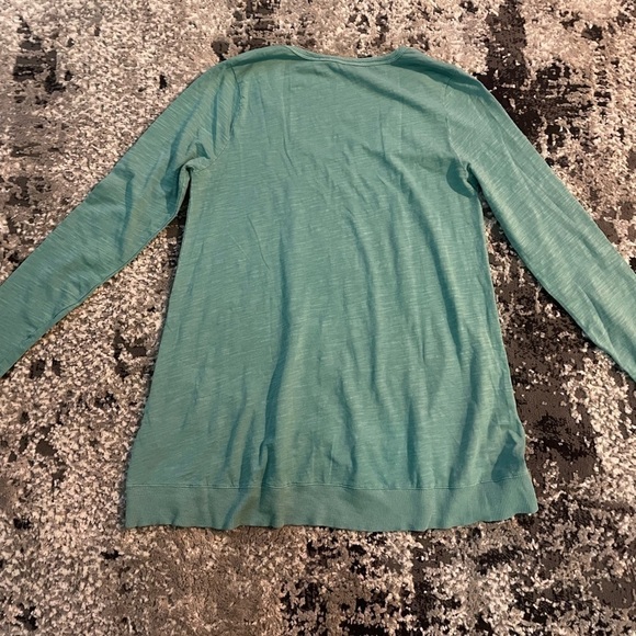 Soft Surroundings Teal Long Sleeve Tee - Picture 2 of 3